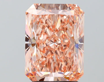 Classic 3.31 CT Radiant Shape Fancy Vivid Pink Color VS2 Clarity Moissanite Diamond For Gift Ring