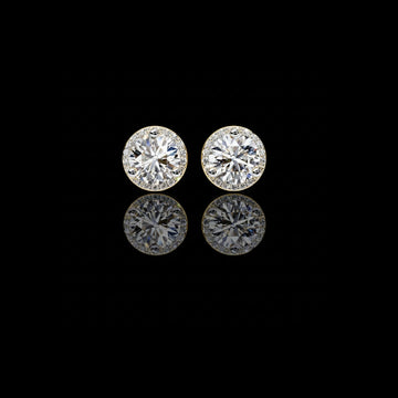 4 CT Elite Collection Of Ivevar's Jewels The Finest Lab Grown Round Cut Diamond Earring