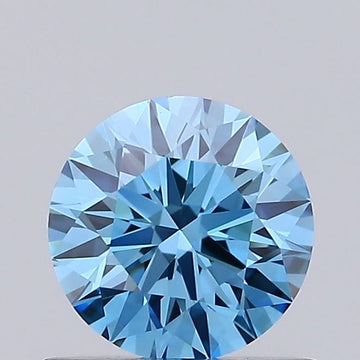 Elegant choice 0.55 CT Round Shape Fancy Vivid Blue Color VVS1 Clarity Lab Grown Diamond For She Knows