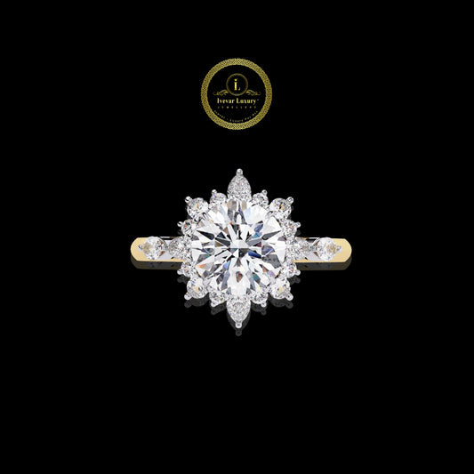 Snowfall of Sparkles Symbolic Moissanite Diamond Wedding Band