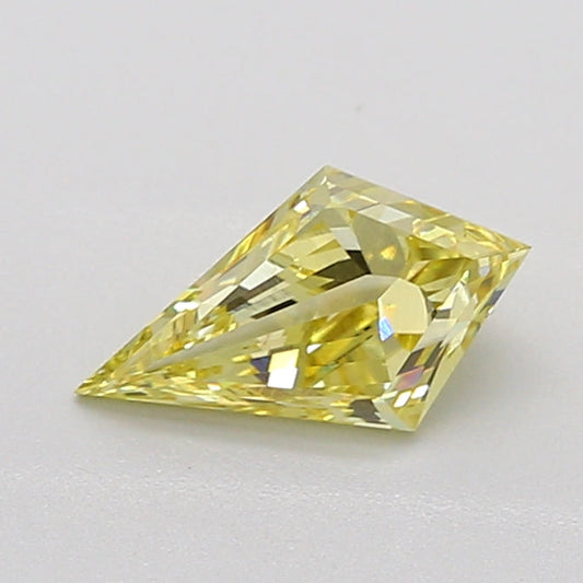 Luxury 1.00 CT Antique Shape Fancy Intense Yellow Color VS1 Clarity Moissanite Diamond For her Ring