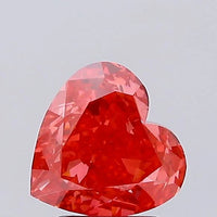 Great Of 3.01 CT Heart Shape Fancy Vivid Red Color VS2 Clarity Moissanite Diamond For True Bloom