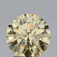 Timeless 2.03 CT Round Shape Fancy Intense Yellow Color SI1 Clarity Moissanite Diamond For Engagement Ring