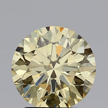Timeless 2.03 CT Round Shape Fancy Intense Yellow Color SI1 Clarity Moissanite Diamond For Engagement Ring