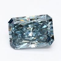 Latest One 1.08 CT Radiant Shape Fancy Vivid Blue Color VVS2 Clarity Lab Grown Diamond For Endless Calm