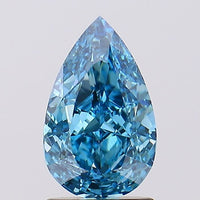 Fine 1.55 CT Pear Shape Fancy Vivid Blue Color VS1 Clarity Lab Grown Diamond For The Drift