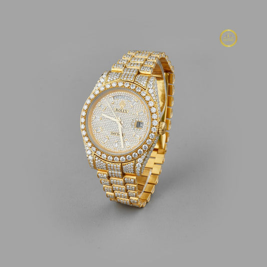 IVEVAR Iced Out Moissanite Watch – Full Diamond-Covered Men's Luxury Timepiece