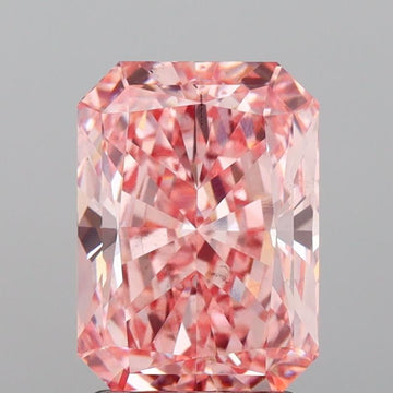 Elegant 3.03 CT Radiant Shape Fancy Vivid Pink Color VS2 Clarity Moissanite Diamond For Surprise Ring