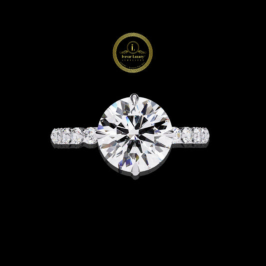 Runway Ready Bling High Fashion Moissanite Diamond Wedding Ring