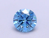 Stunning choice 0.56 CT Round Shape Fancy Vivid Blue Color VVS1 Clarity Lab Grown Diamond For That Day