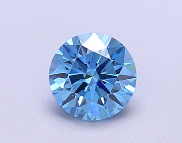 Stunning choice 0.56 CT Round Shape Fancy Vivid Blue Color VVS1 Clarity Lab Grown Diamond For That Day