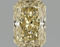 Bright One 1.10 CT Radiant Shape Fancy Yellow Color VVS2 Clarity Lab Grown Diamond For Silent Flame