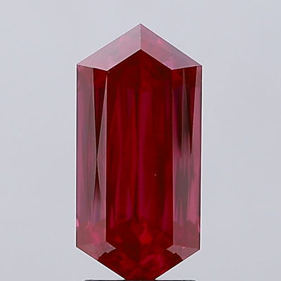 3.46 Ct Antique Cut Fancy Vivid Red Moissanite - VS1 Clarity