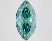 Sustainable 3.61 CT Marquise Shape Fancy Vivid Bluish Green Color VS1 Clarity Moissanite Diamond For Gift Ring