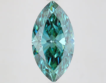 Sustainable 3.61 CT Marquise Shape Fancy Vivid Bluish Green Color VS1 Clarity Moissanite Diamond For Gift Ring