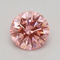 Dazzling choice 0.57 CT Round Shape Fancy Vivid Pink Color VVS1 Clarity Lab Grown Diamond For Still Nights