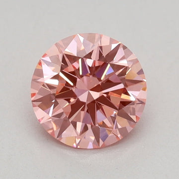 Dazzling choice 0.57 CT Round Shape Fancy Vivid Pink Color VVS1 Clarity Lab Grown Diamond For Still Nights