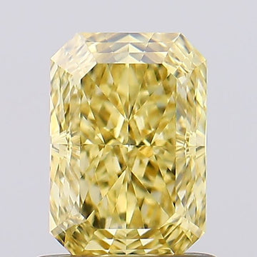 Brilliant VVS2 Clarity 1.01 CT Radiant Shape Fancy Intense Yellow Color Lab grown Diamond For Anniversary Ring