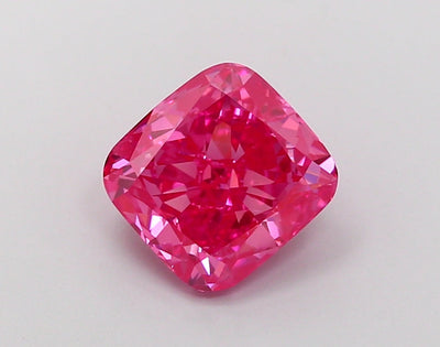 2.01 Ct Antique Cut Fancy Vivid Pink Lab Grown Diamond - VS2 Clarity