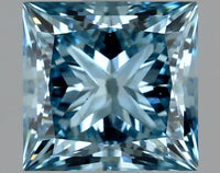Top Quality 1.77 CT Princess Shape Fancy Vivid Blue Color VS1 Clarity Lab Grown Diamond For True Way