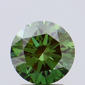 Ultimate 2.15 CT Round Shape Fancy Deep Green Color VS2 Clarity Moissanite Diamond For Custom Ring