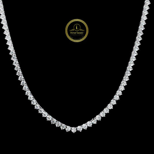 Infinity Glow Round Moissanite Diamond Necklace  Wholesale Custom Jewelry By Ivevar