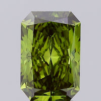 Unique 3.00 CT Radiant Shape Fancy Vivid Green Color VS1 Clarity Moissanite Diamond For Birthday Ring