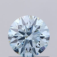 Fine choice 0.58 CT Round Shape Fancy Intense Blue Color VVS1 Clarity Lab Grown Diamond For Far Echo