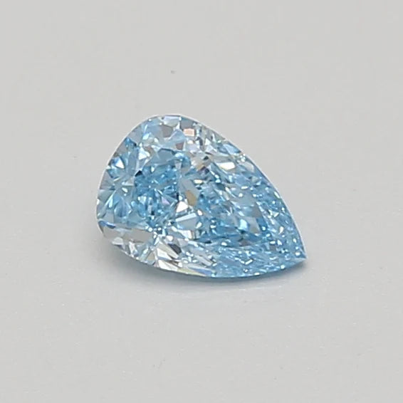 Custom Luxury 0.51 CT Pear Shape Fancy Blue Color VVS1 Clarity Moissanite Diamond For Found Time