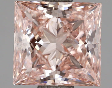 Fantastic 1.95 CT Princess Shape Fancy Intense Pink Color VS1 Clarity Lab Grown Diamond For Endless Calm