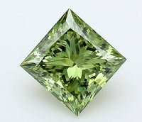 Unique 1.51 CT VVS2 Clarity Princess Shape Fancy Vivid Green Color Lab grown Diamond For Gift Ring