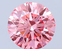 Timeless choice 0.59 CT Round Shape Fancy Vivid Pink Color VVS1 Clarity Lab Grown Diamond For The Drift