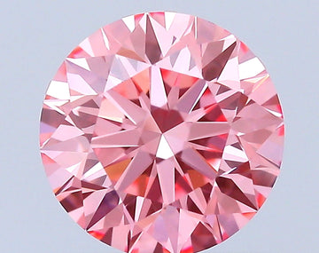 Timeless choice 0.59 CT Round Shape Fancy Vivid Pink Color VVS1 Clarity Lab Grown Diamond For The Drift