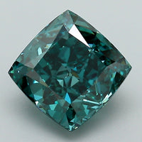 Bright 3.11 CT Antique Shape Fancy Vivid Bluish Green Color VVS2 Clarity Lab Grown Diamond For Special one Ring