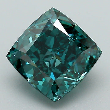 Bright 3.11 CT Antique Shape Fancy Vivid Bluish Green Color VVS2 Clarity Lab Grown Diamond For Special one Ring