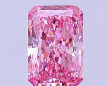 Latest 3.03 CT Radiant Shape Fancy Vivid Pink Color VS1 Clarity Moissanite Diamond For Propose Ring