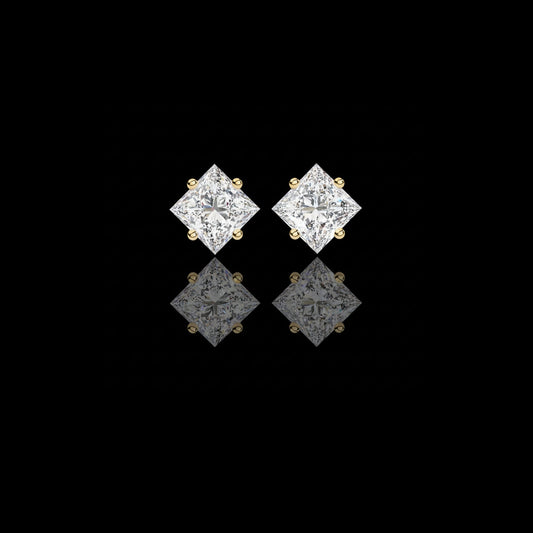2.40 TCW Timeless Moissanite Princess Cut Diamond Earrings Ethical Brilliance Perfect For Gift