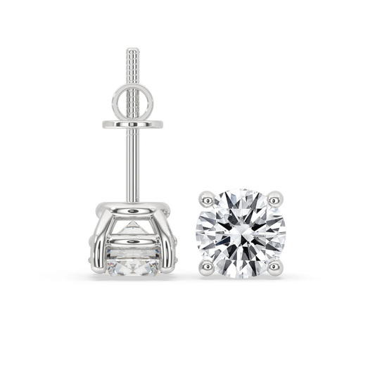 2.00 TCW Luxury Round Cut Moissanite Stud Earrings with Timeless Shine By ivevar - view 4