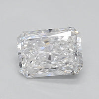 Bright 0.51 CT Radiant Shape D Color SI1 Clarity Lab grown Diamond For Blue Silence