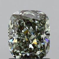 Stylish 1.04 Ct Fancy Light Grayish Green IGI Certified VVS2 Clarity Cushion Cut Moissanite Diamond For Jewelry