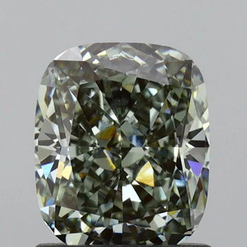 Stylish 1.04 Ct Fancy Light Grayish Green IGI Certified VVS2 Clarity Cushion Cut Moissanite Diamond For Jewelry