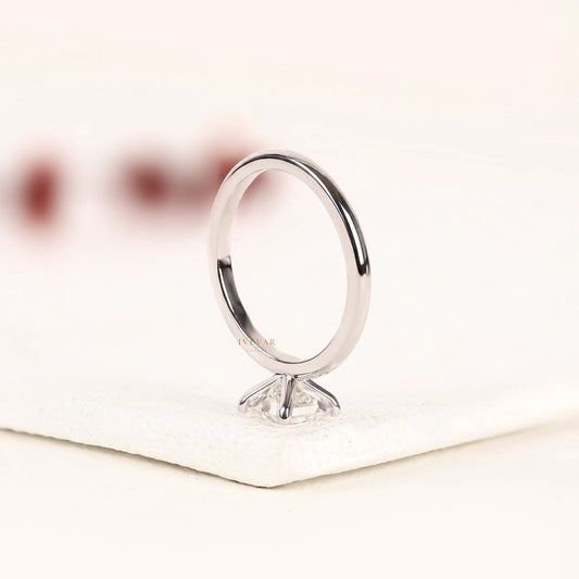Princess Cut Moissanite Solitaire Engagement Ring - view 4