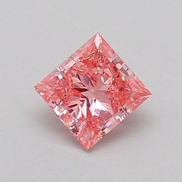 Timeless 0.50 CT Princess Shape Fancy Intense Pink Color VS2 Clarity Lab Grown Diamond For Quiet Rain