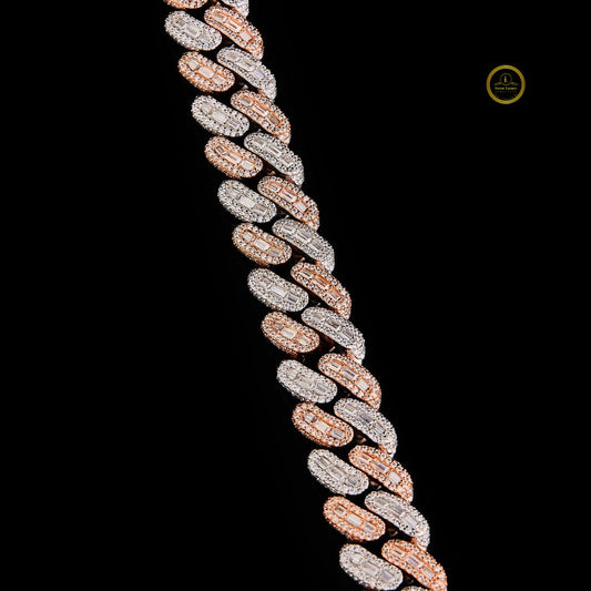 Personalized Nameplate Baguette Lab Grown Diamond Curb Link Chain - view 4