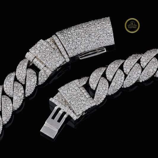 Custom Interlocking Geometric Link Micro Chain - view 4