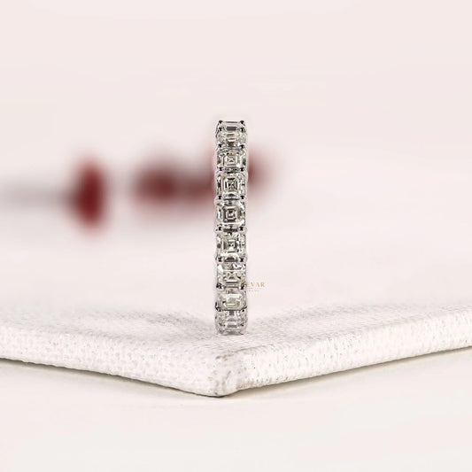 Asscher Cut Lab Diamond Wedding Band - view 4