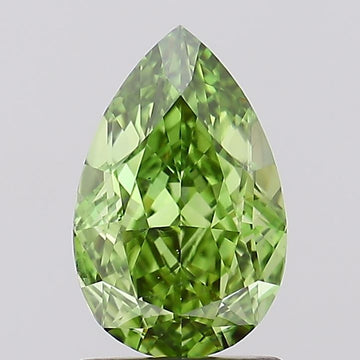Luxury 1.57 CT Pear Shape Fancy Vivid Green Color VS1 Clarity Lab grown Diamond For Wedding Ring