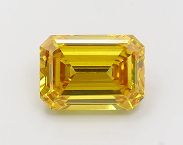 Top Quality Of 2.18 CT Emerald Shape Fancy Vivid Yellow Color VS2 Clarity Lab Grown Diamond For Endless Ease
