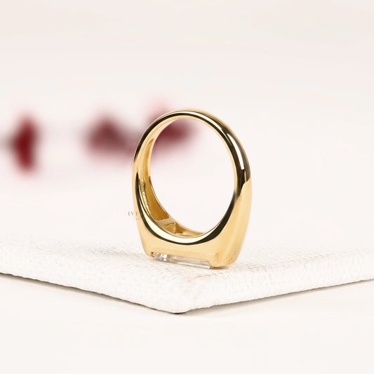 Baguette Cut Solitaire Engagement Ring - view 3