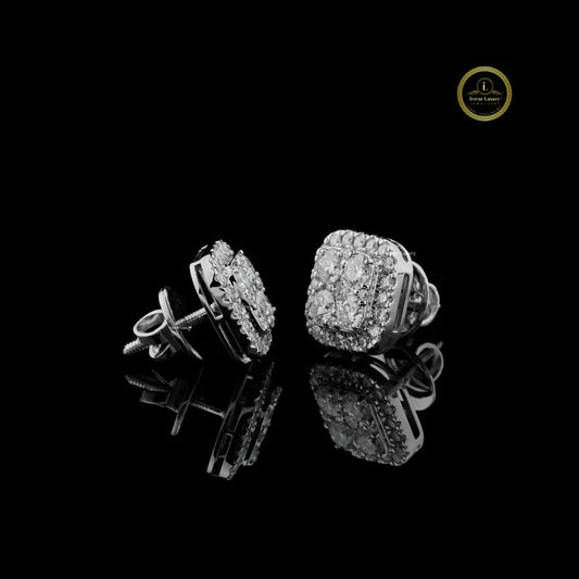 2.00 TCW Round Cut Lab Grown Diamond Cluster Stud Earrings - view 4